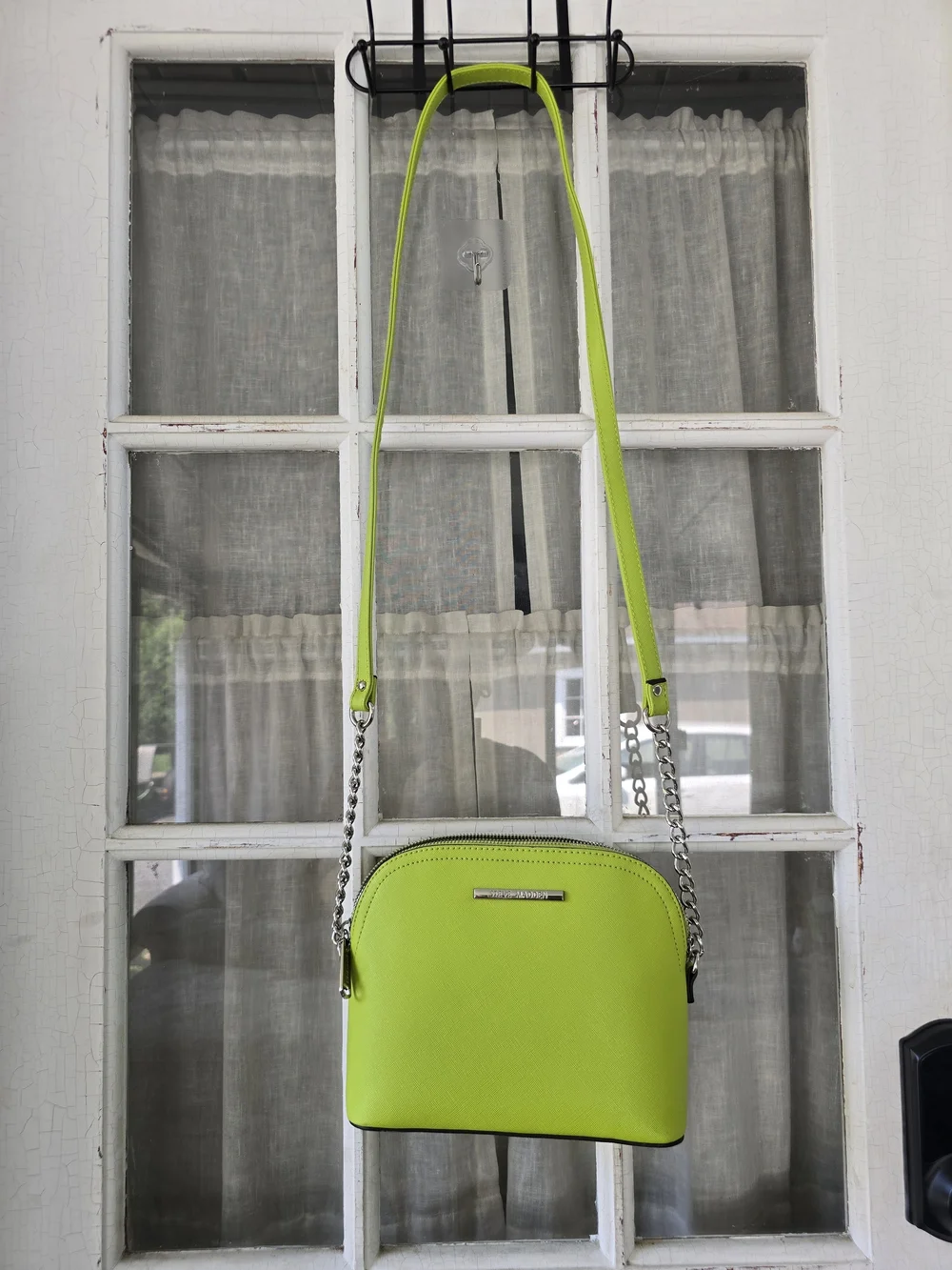 Steve Madden Neon Lime Crossbody with Chain Detail